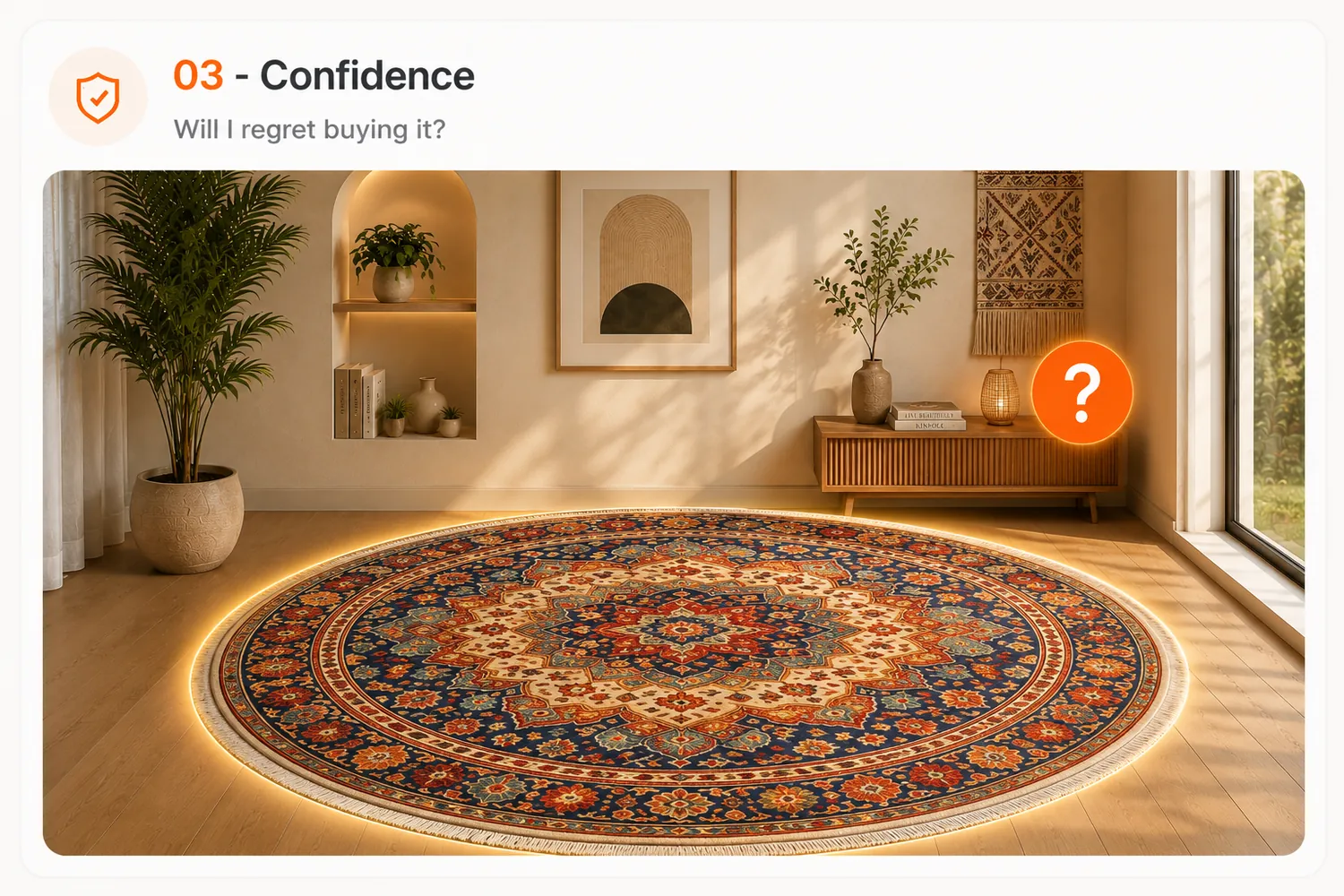 Will I regret buying it? A chair with a question mark